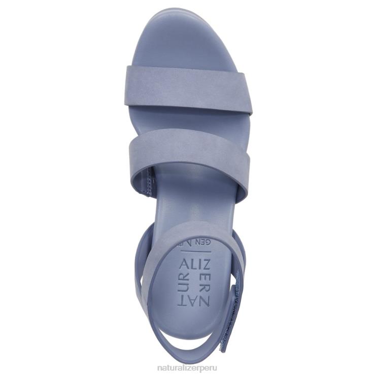 mujer Naturalizer nubuck azul acero sandalia con cuña gen n ignite RTZ4T151