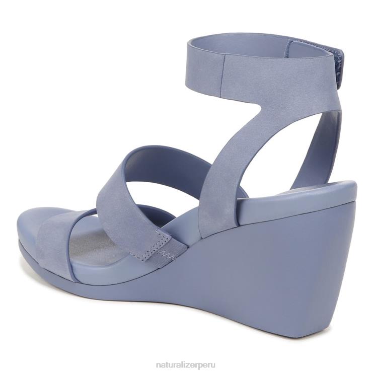 mujer Naturalizer nubuck azul acero sandalia con cuña gen n ignite RTZ4T151