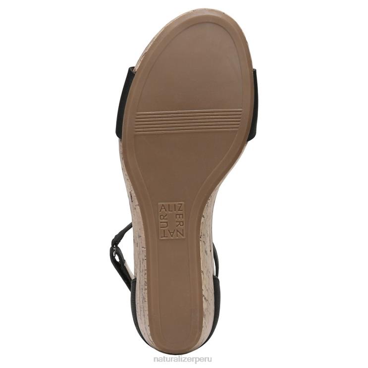 mujer Naturalizer sintético negro sandalia areda con cuña RTZ4T317