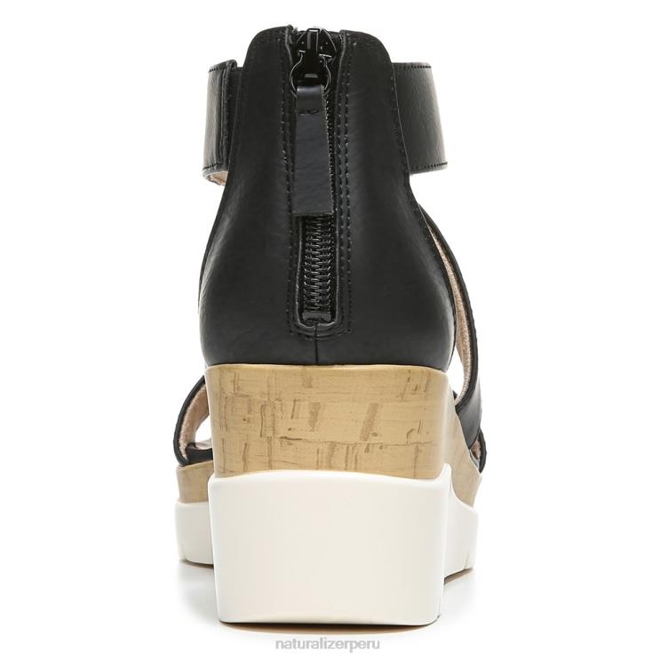 mujer Naturalizer sintético negro sandalia con cuña soul goodtimes RTZ4T572