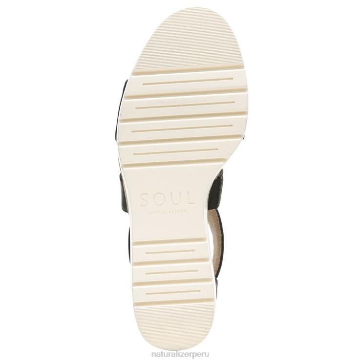 mujer Naturalizer sintético negro sandalia con cuña soul goodtimes RTZ4T572