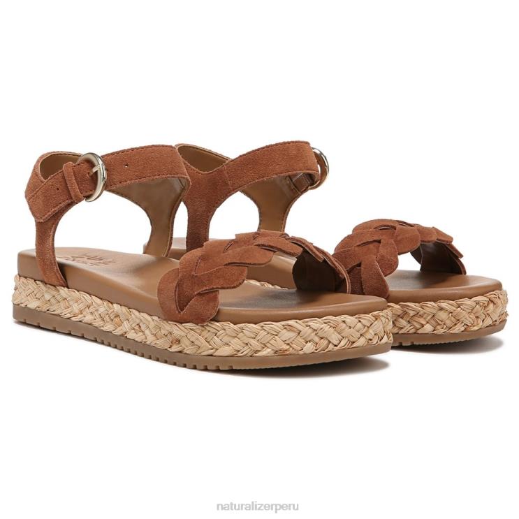 mujer Naturalizer cuero marrón té inglés sandalia neila RTZ4T207