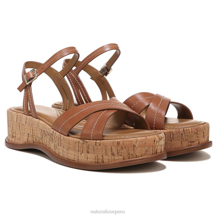 mujer Naturalizer cuero marrón té inglés sandalia rikki RTZ4T616