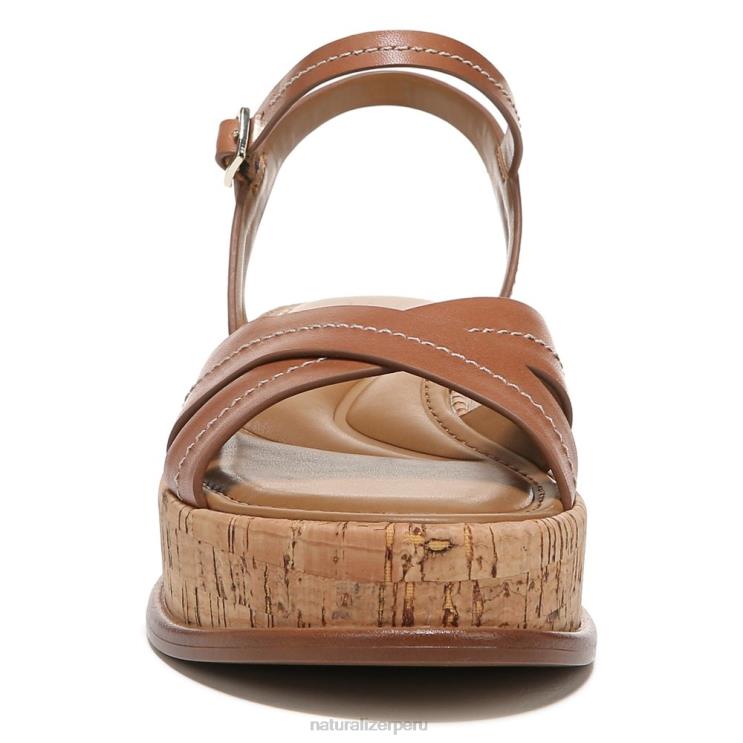mujer Naturalizer cuero marrón té inglés sandalia rikki RTZ4T616