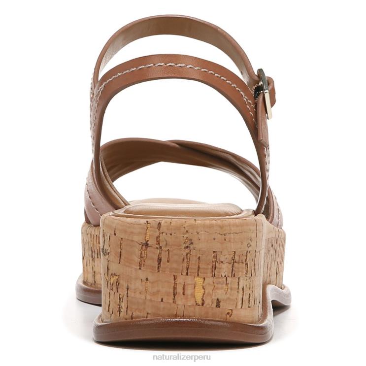 mujer Naturalizer cuero marrón té inglés sandalia rikki RTZ4T616