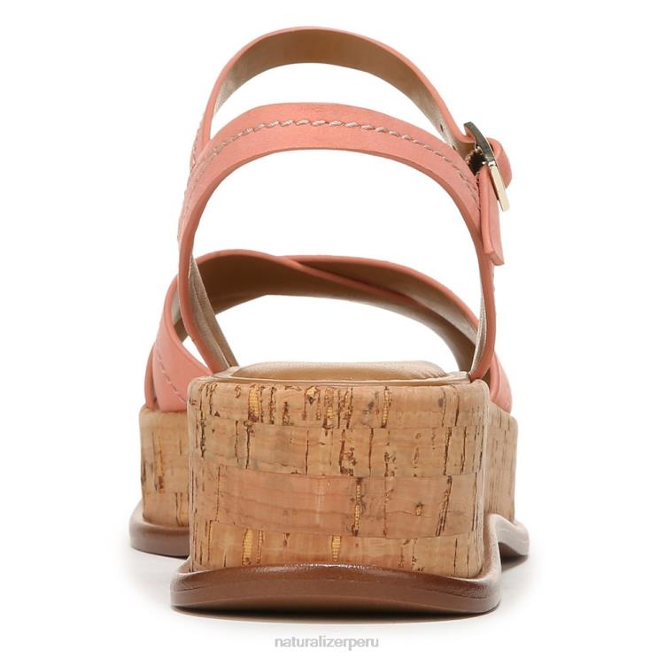 mujer Naturalizer cuero rosa melocotón coral sandalia rikki RTZ4T614