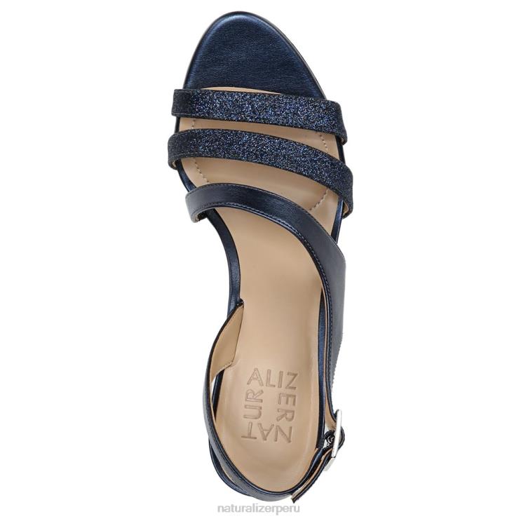 mujer Naturalizer Sintético azul marino metalizado sandalia de vestir taimi RTZ4T507