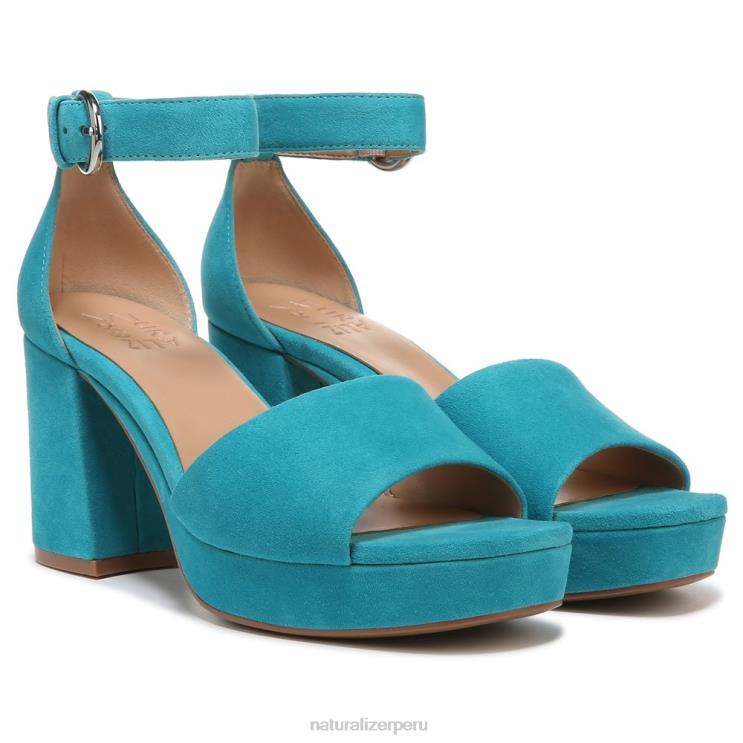 mujer Naturalizer ante azul sandalia de vestir perlada RTZ4T342