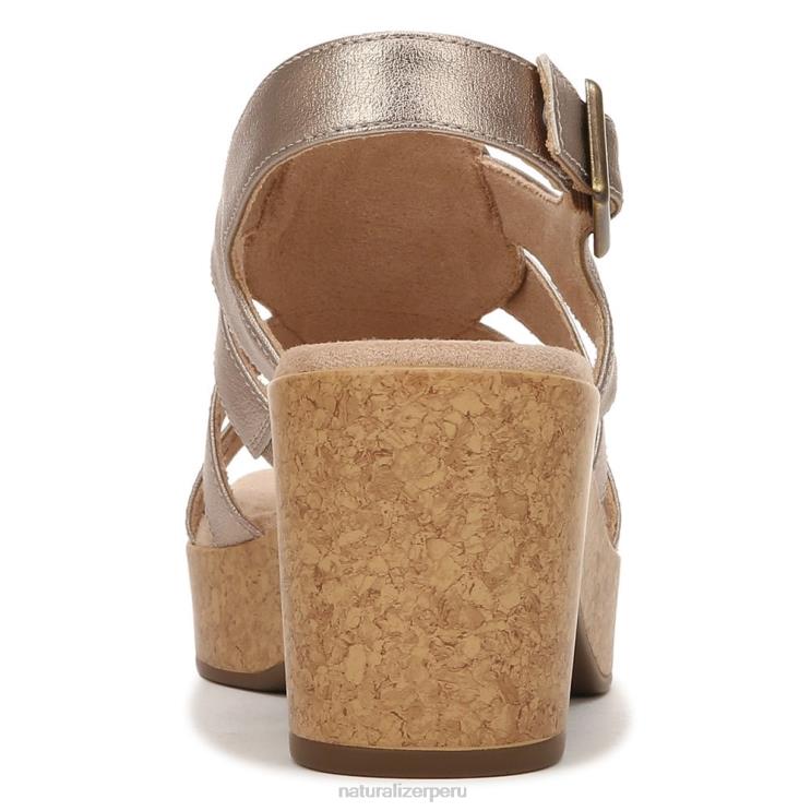 mujer Naturalizer cálido plateado sintético sandalia alma aki RTZ4T561