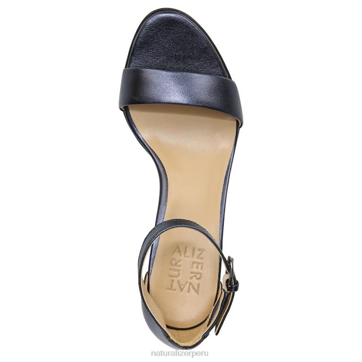 mujer Naturalizer cuero azul marino francés sandalia de vestir vera RTZ4T15