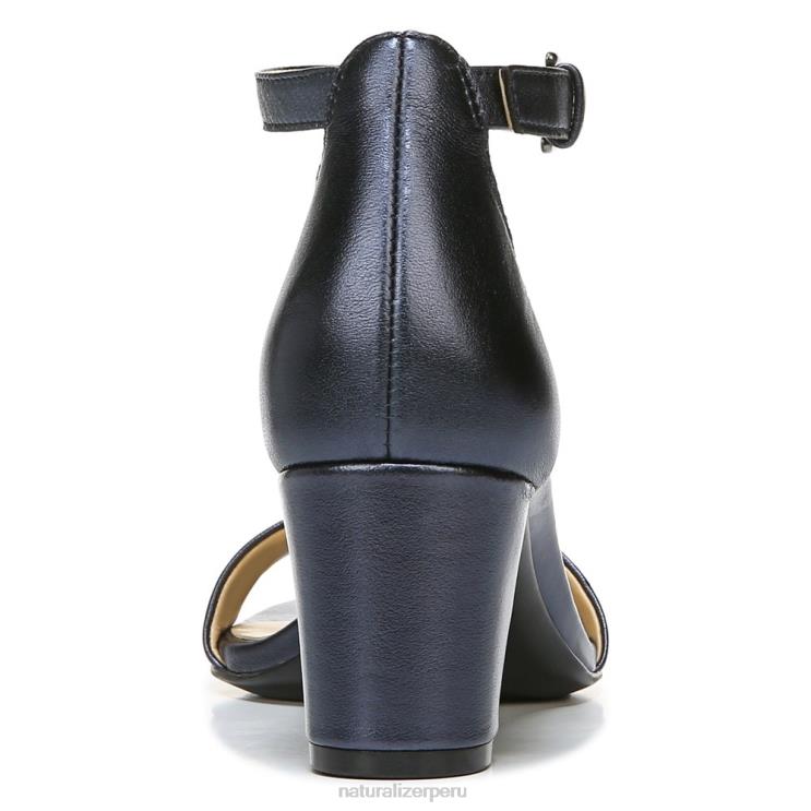 mujer Naturalizer cuero azul marino francés sandalia de vestir vera RTZ4T15