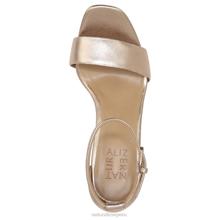 mujer Naturalizer cuero bronce claro sandalia de vestir alegría RTZ4T66
