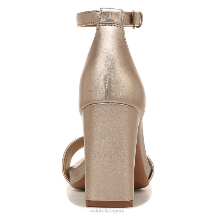 mujer Naturalizer cuero bronce claro sandalia de vestir alegría RTZ4T66