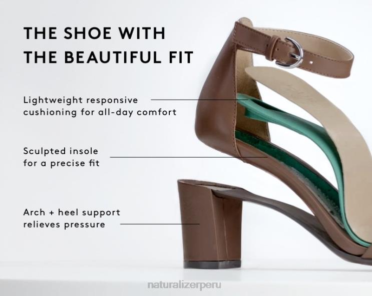 mujer Naturalizer cuero bronce claro sandalia de vestir alegría RTZ4T66