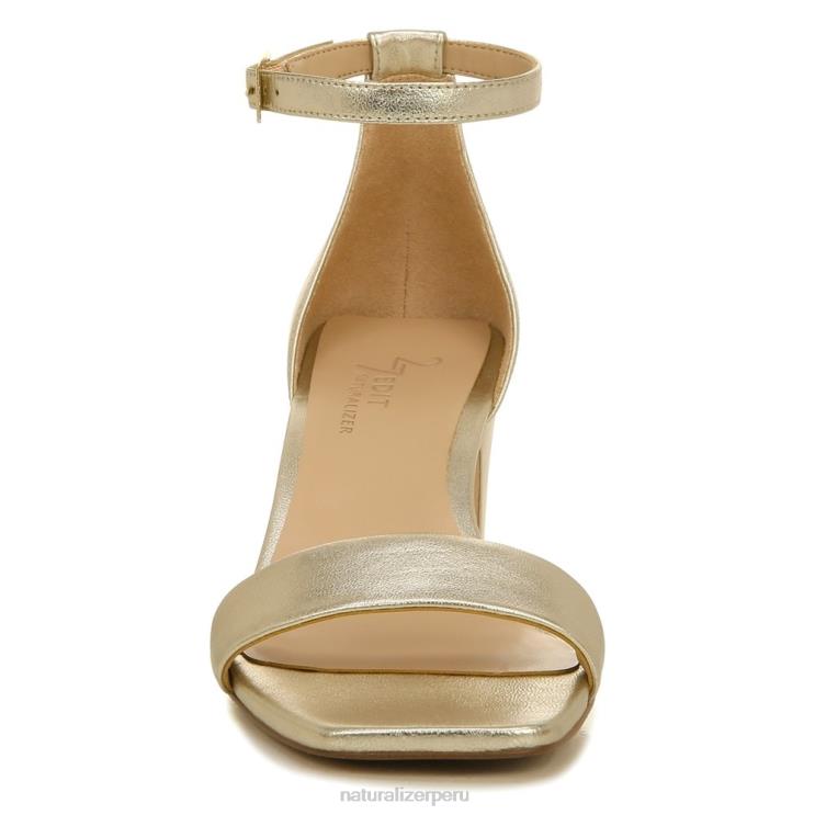 mujer Naturalizer cuero dorado claro sandalia de vestir iriss 27 edit RTZ4T119