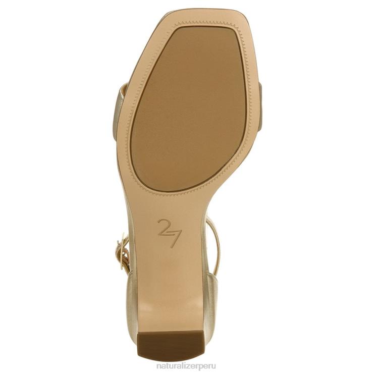 mujer Naturalizer cuero dorado claro sandalia de vestir iriss 27 edit RTZ4T119