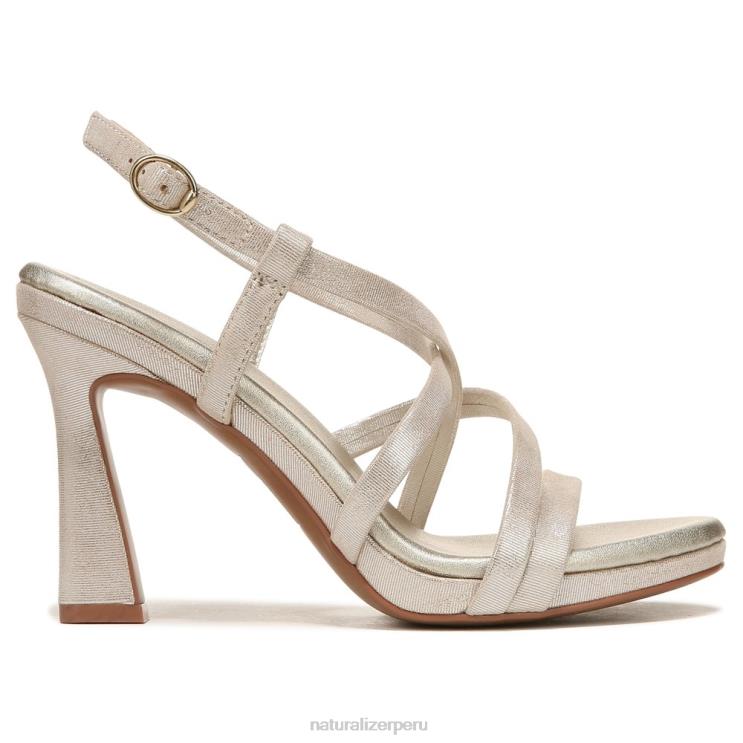 mujer Naturalizer cuero dorado claro sandalia de vestir luisa RTZ4T227