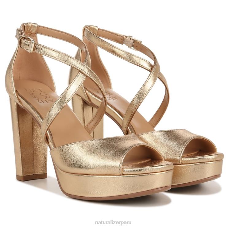 mujer Naturalizer cuero dorado oscuro sandalia de vestir melody RTZ4T98