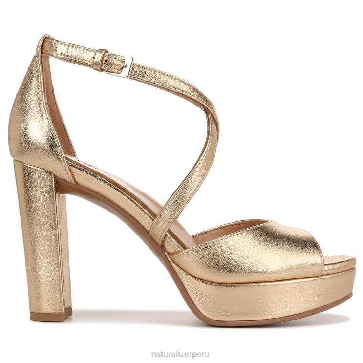 mujer Naturalizer cuero dorado oscuro sandalia de vestir melody RTZ4T98