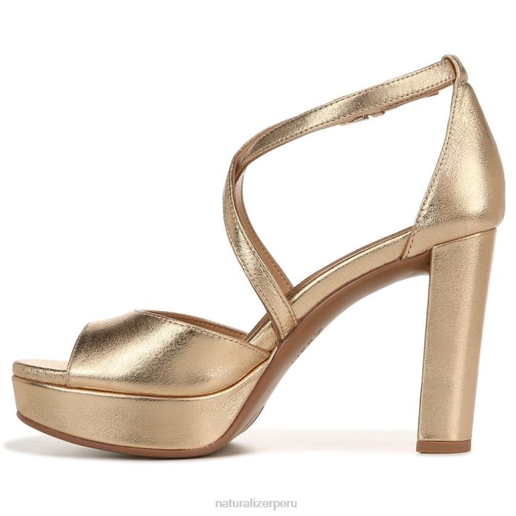 mujer Naturalizer cuero dorado oscuro sandalia de vestir melody RTZ4T98