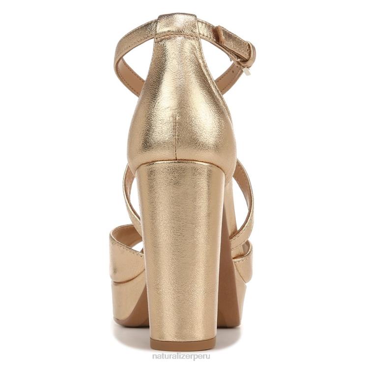 mujer Naturalizer cuero dorado oscuro sandalia de vestir melody RTZ4T98