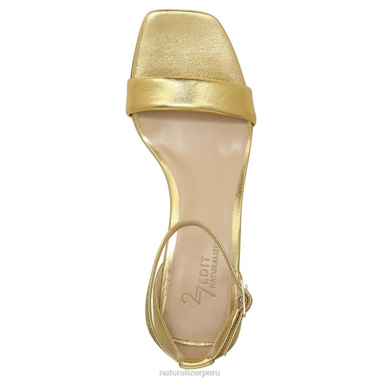 mujer Naturalizer cuero dorado sandalia de vestir iriss 27 edit RTZ4T115