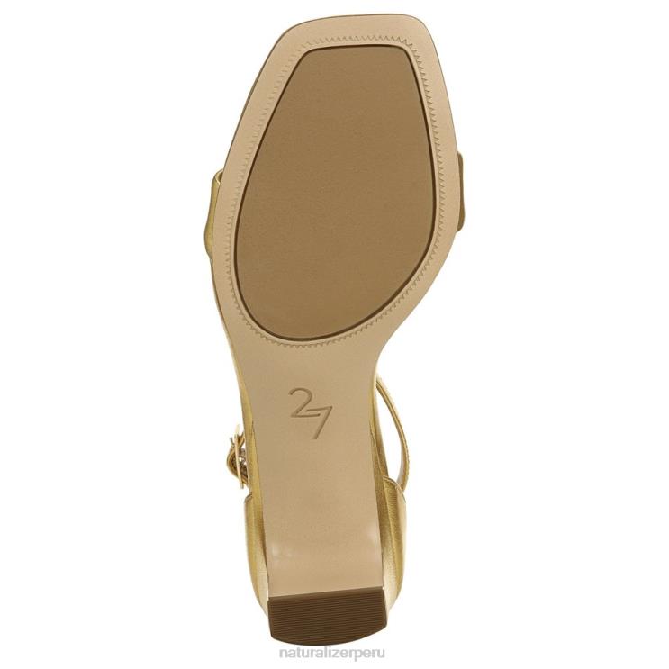 mujer Naturalizer cuero dorado sandalia de vestir iriss 27 edit RTZ4T115