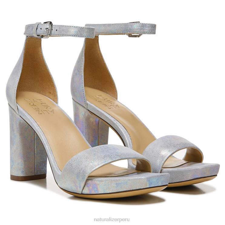 mujer Naturalizer cuero gris claro sandalia de vestir alegría RTZ4T72