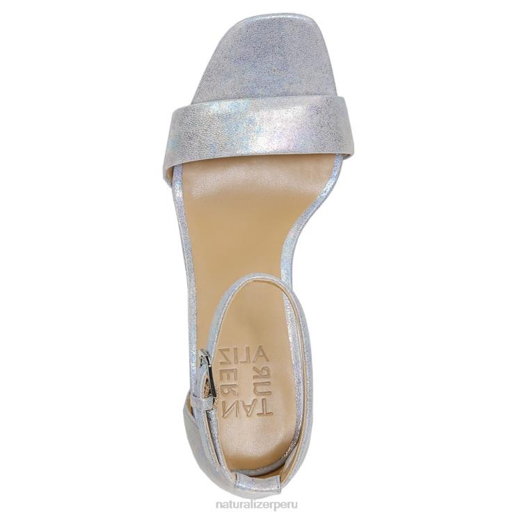 mujer Naturalizer cuero gris claro sandalia de vestir alegría RTZ4T72