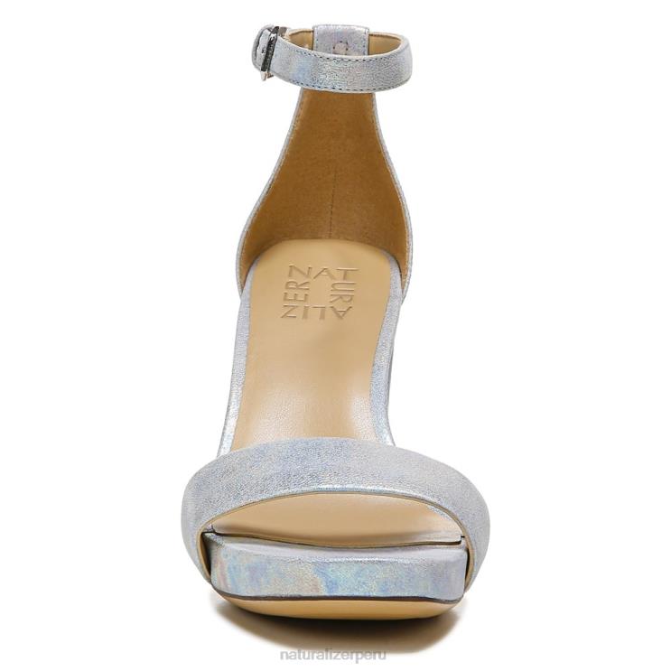 mujer Naturalizer cuero gris claro sandalia de vestir alegría RTZ4T72