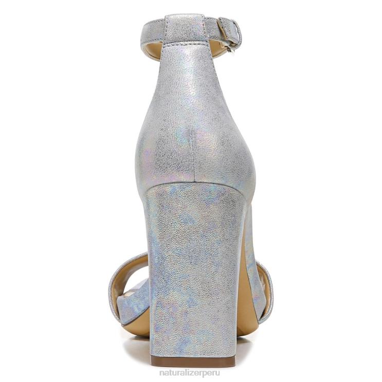 mujer Naturalizer cuero gris claro sandalia de vestir alegría RTZ4T72