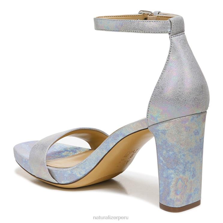 mujer Naturalizer cuero gris claro sandalia de vestir alegría RTZ4T72
