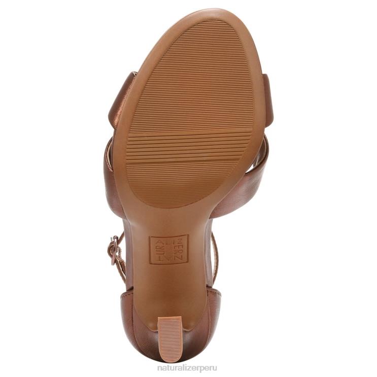 mujer Naturalizer cuero metalizado cobre oscuro sandalia de vestir lizbeth RTZ4T222