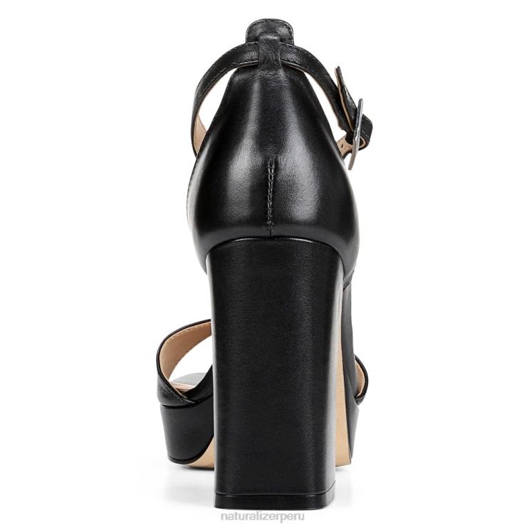 mujer Naturalizer cuero negro sandalia de vestir 27 edit jae RTZ4T676