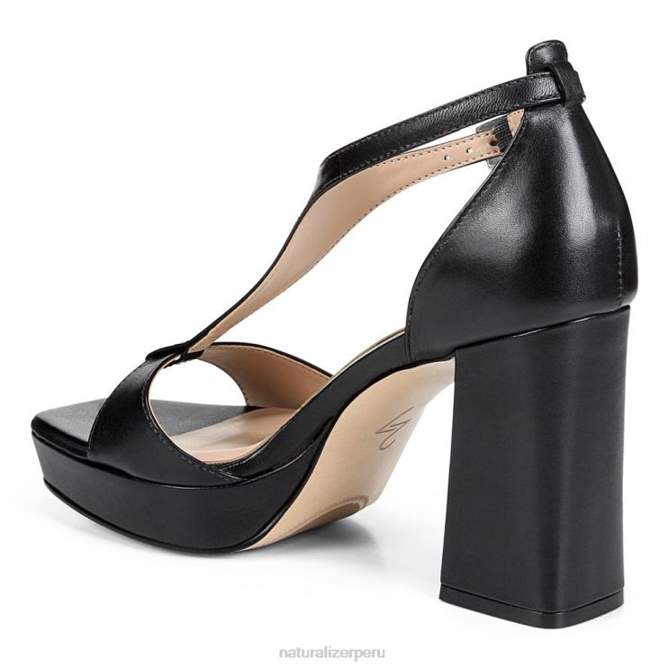 mujer Naturalizer cuero negro sandalia de vestir 27 edit jae RTZ4T676