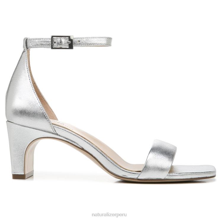 mujer Naturalizer cuero plateado sandalia de vestir iriss 27 edit RTZ4T116