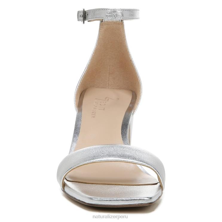 mujer Naturalizer cuero plateado sandalia de vestir iriss 27 edit RTZ4T116