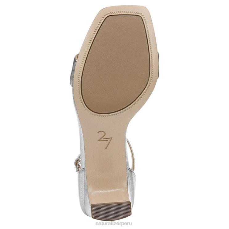 mujer Naturalizer cuero plateado sandalia de vestir iriss 27 edit RTZ4T116
