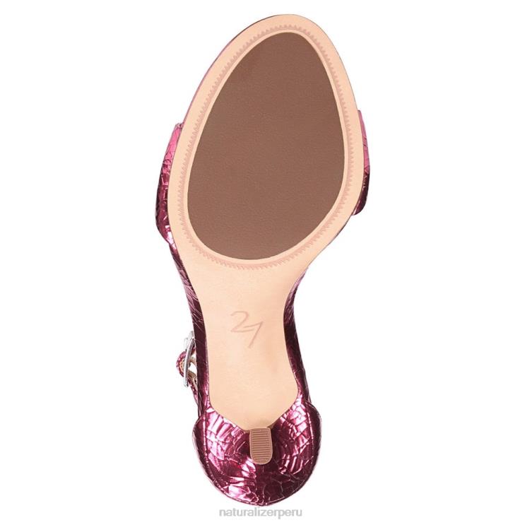 mujer Naturalizer cuero rosa rojo Sandalia vestir violeta 27 edit RTZ4T141