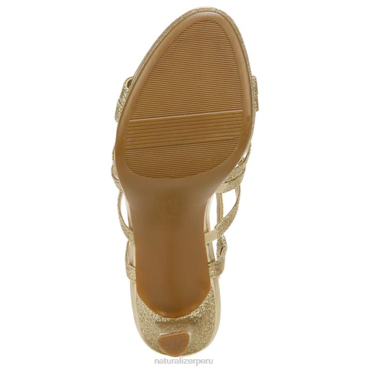 mujer Naturalizer oro brillo sintético sandalia de vestir baylor RTZ4T581