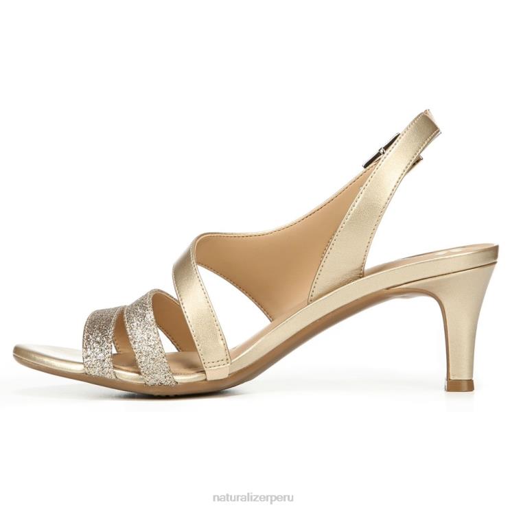 mujer Naturalizer oro/purpurina sintética sandalia de vestir taimi RTZ4T502