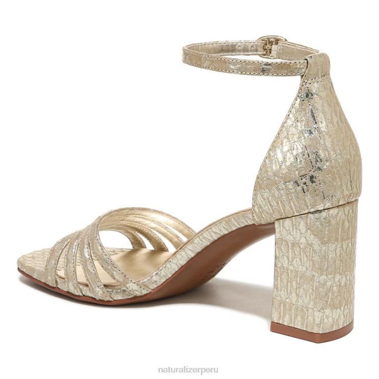 mujer Naturalizer piel de serpiente dorada sandalia de vestir thena RTZ4T681