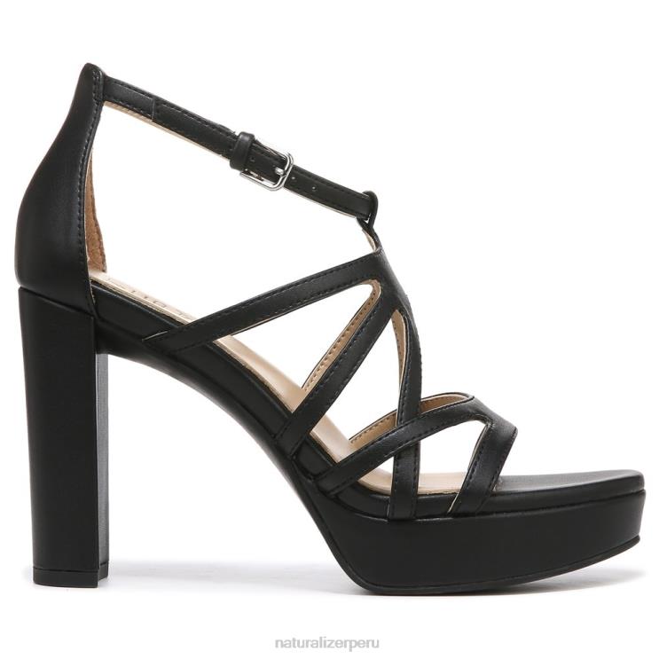 mujer Naturalizer sintético negro sandalia de vestir neón RTZ4T562