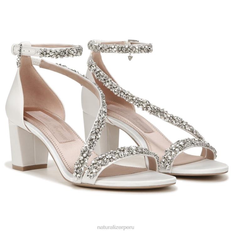 mujer Naturalizer tela blanca de seda sandalia de vestir ahava RTZ4T306