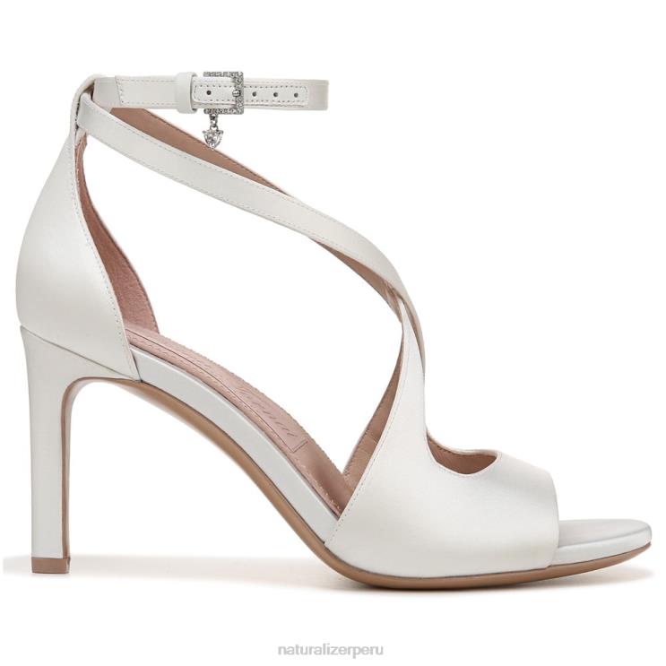 mujer Naturalizer tela blanca de seda sandalia de vestir amor 2 RTZ4T322