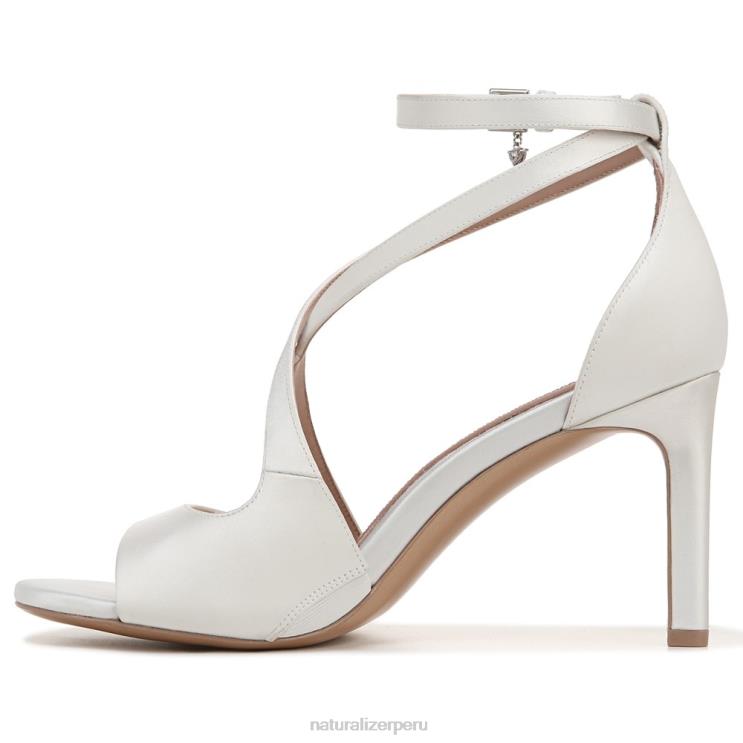 mujer Naturalizer tela blanca de seda sandalia de vestir amor 2 RTZ4T322