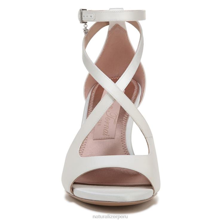 mujer Naturalizer tela blanca de seda sandalia de vestir amor 2 RTZ4T322