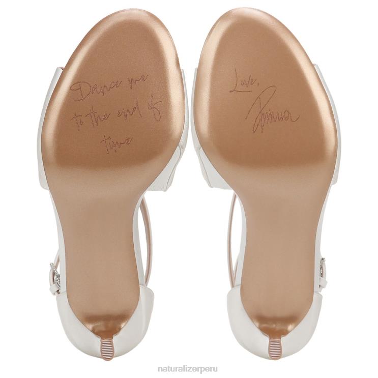 mujer Naturalizer tela blanca de seda sandalia de vestir amor 2 RTZ4T322