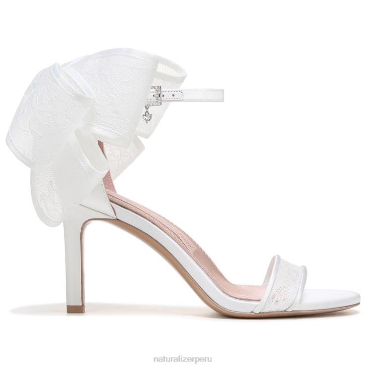mujer Naturalizer tela blanca de seda sandalia de vestir amour RTZ4T313