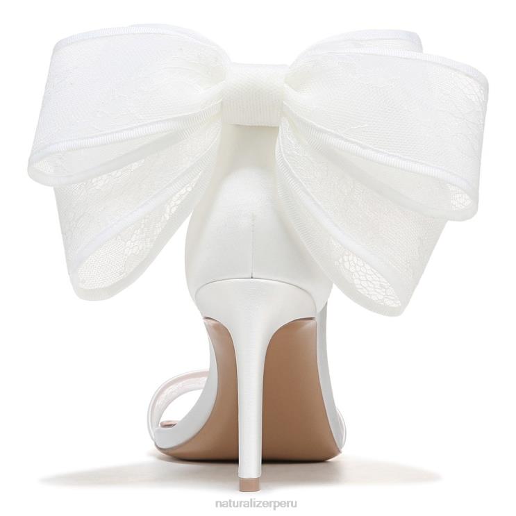 mujer Naturalizer tela blanca de seda sandalia de vestir amour RTZ4T313